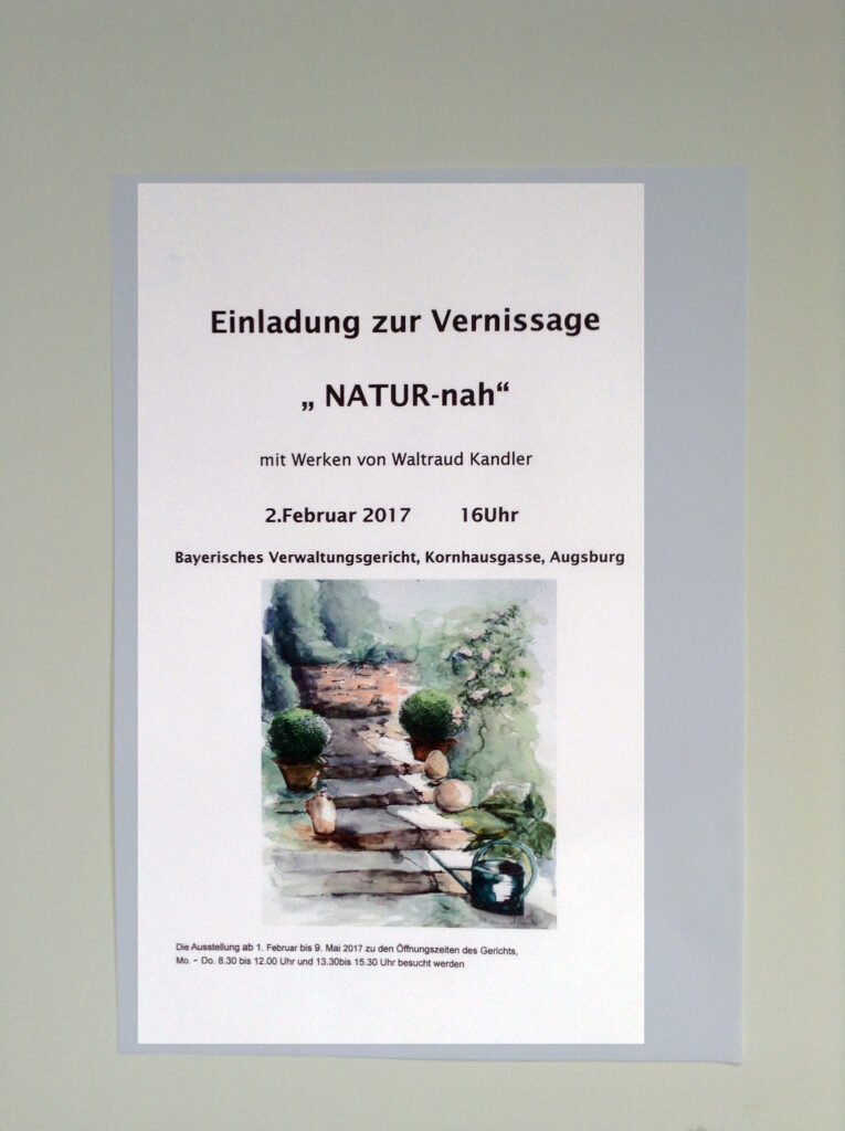 Ausstellung Verwaltungsgericht Augsburg 2,2,2017